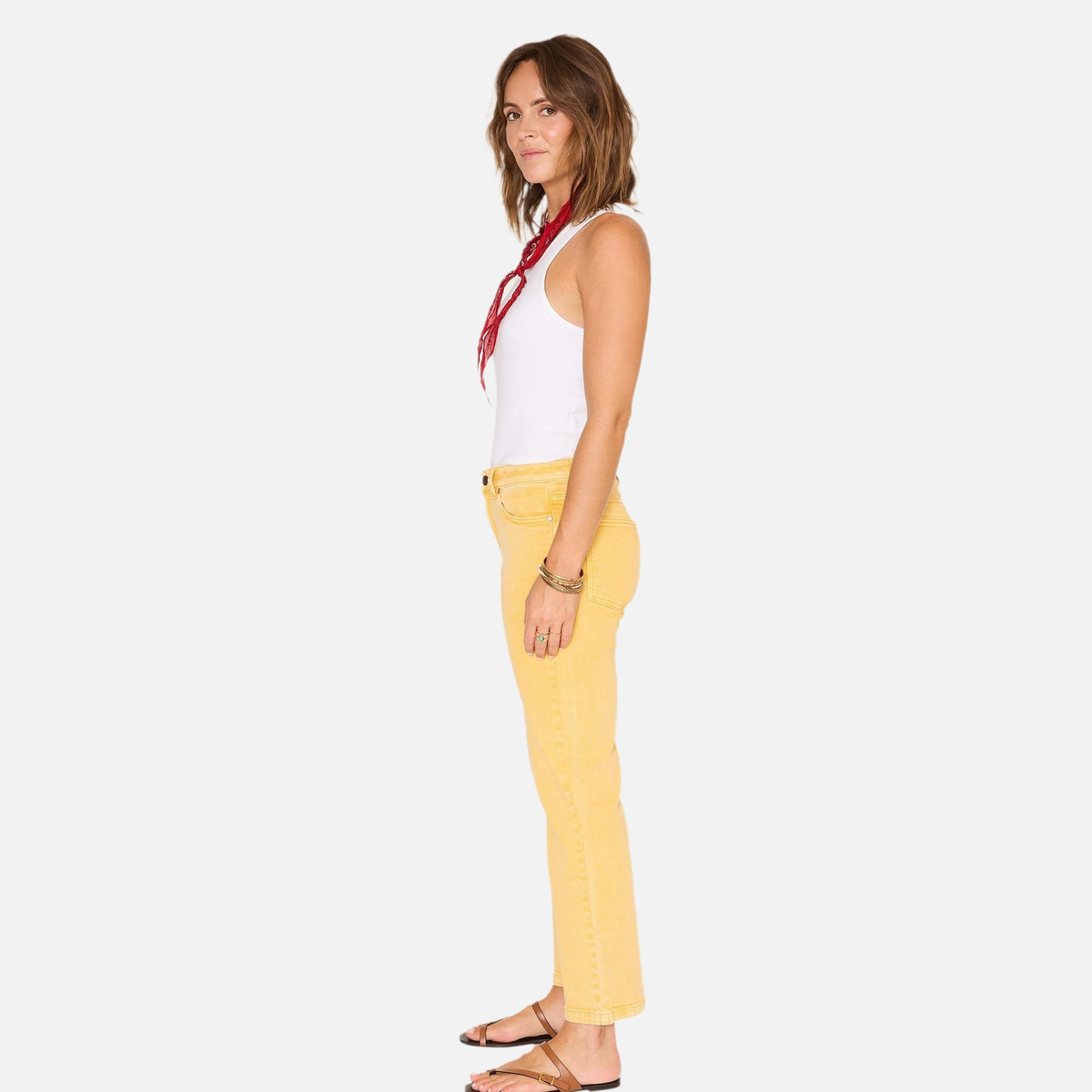 Jean THE LINDA PACIFIC DRILL curry, MKT STUDIO