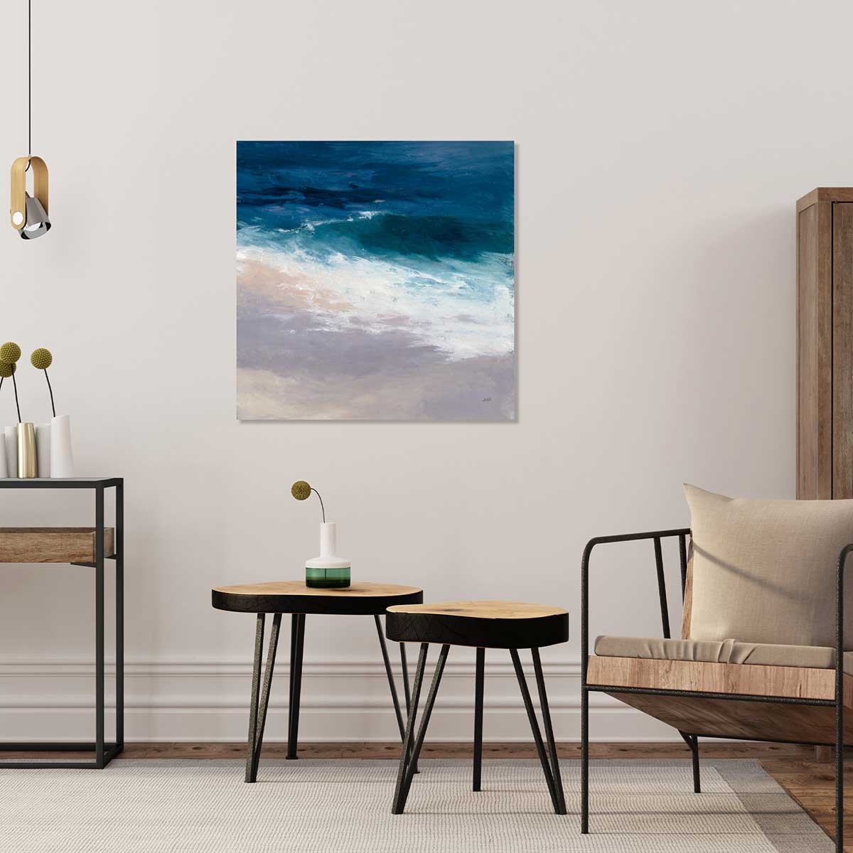 Tableau paysage abstrait Marée du soir tableau alu dibond, HEXOA
