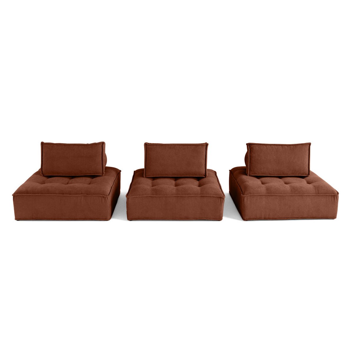 Canapé Modulable 3 places - MARISOL terracotta, BEST MOBILIER