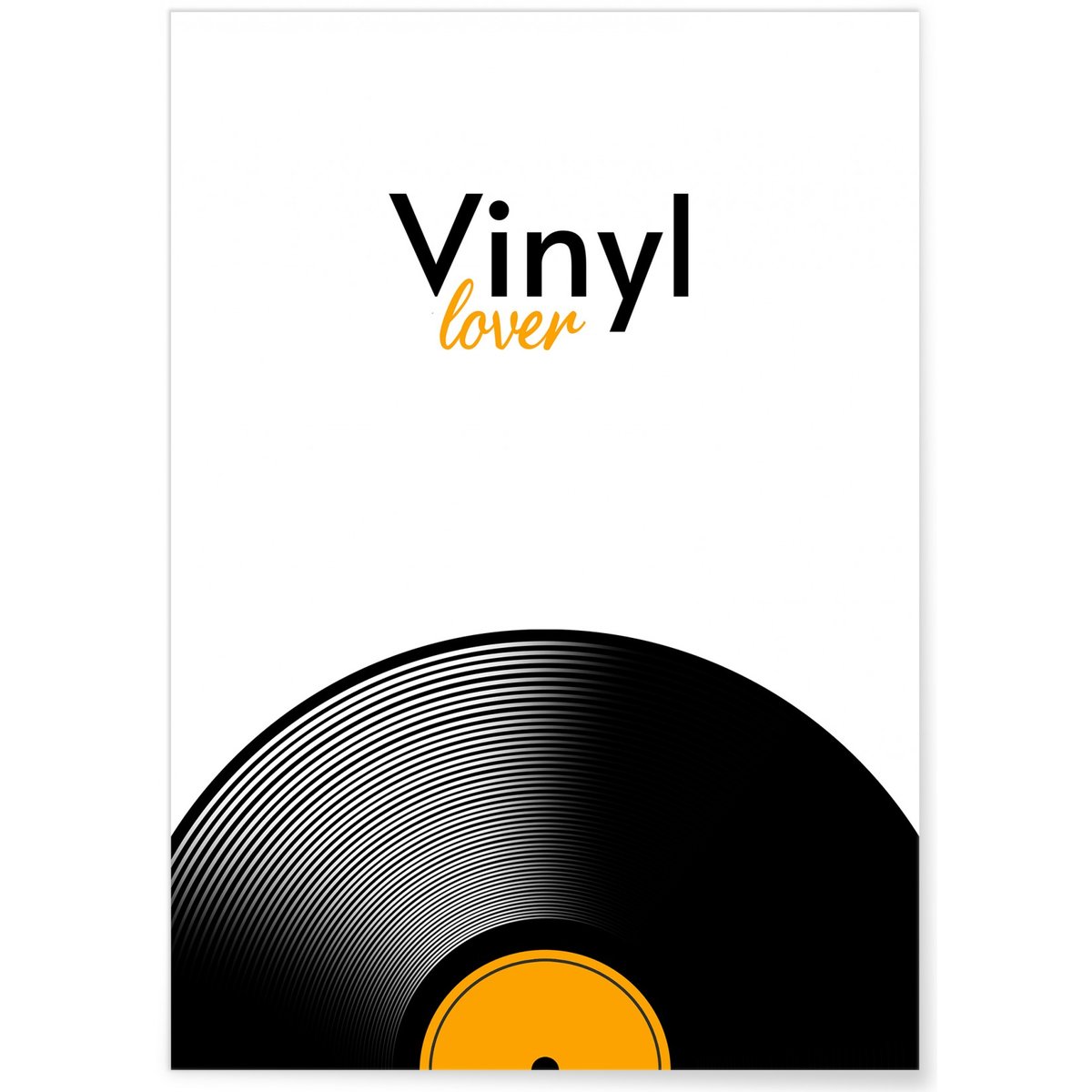 Affiche Vinyl Lover blanc, L'AFFICHERIE
