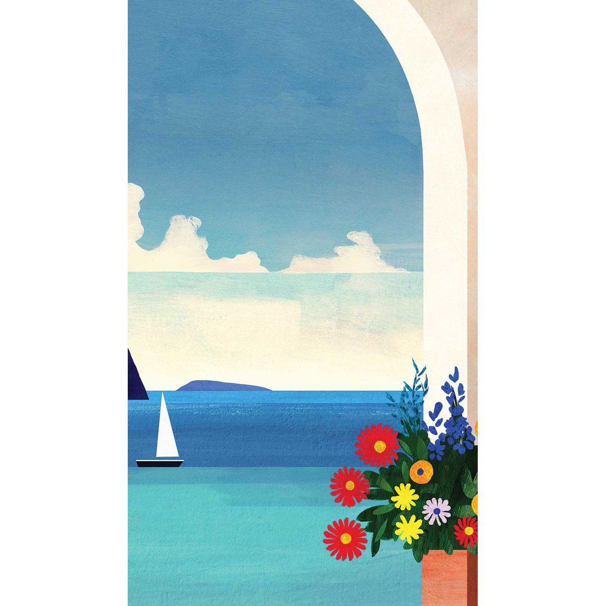 Papier peint bleu marin intissé, HEXOA