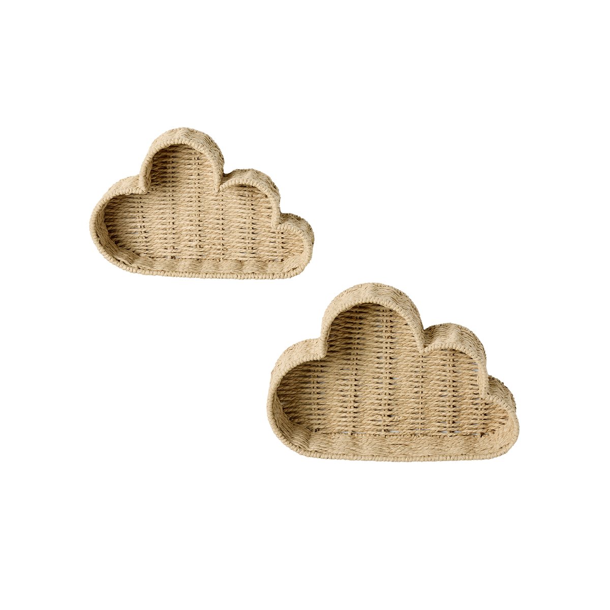 Lot de 2 étagères Nuage beige, VERTBAUDET