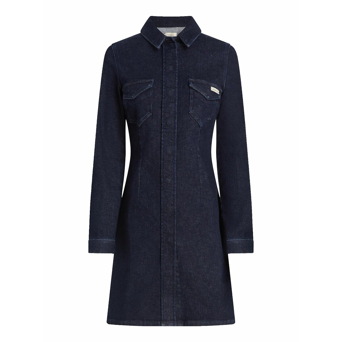 Denim Mini Shirt Dress with Long Sleeves 90002342, CALVIN KLEIN JEANS