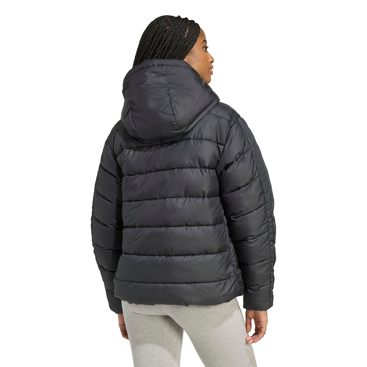Doudoune courte à capuche ESSENTIALS noir, ADIDAS SPORTSWEAR