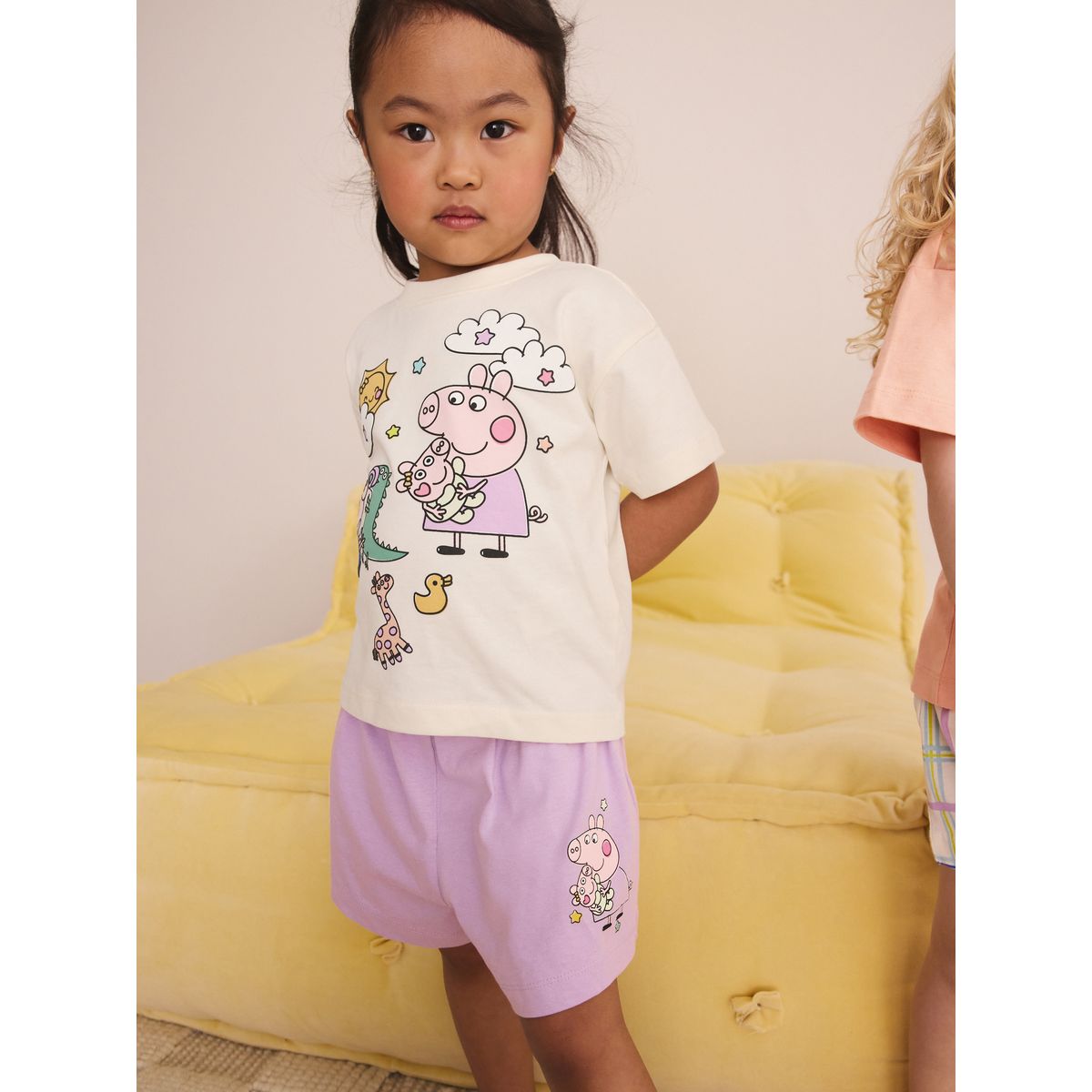 Pyjama court peppa pig violet/écru, lot de 2 multi-couleurs, NEXT