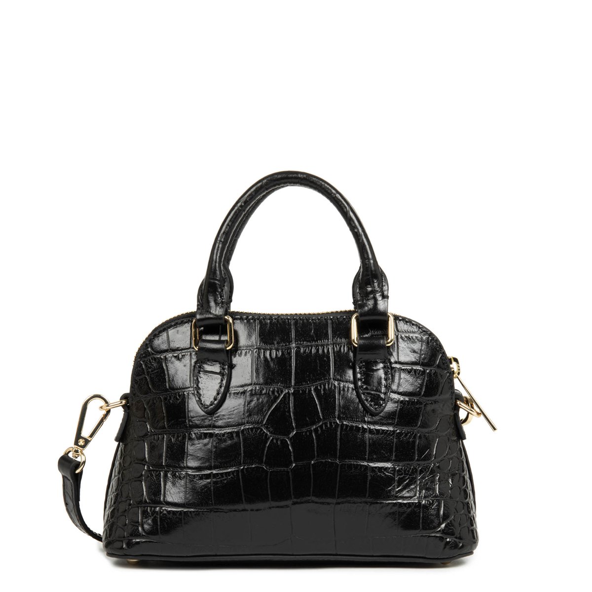 Petit sac demi lune EXO noir, LANCASTER