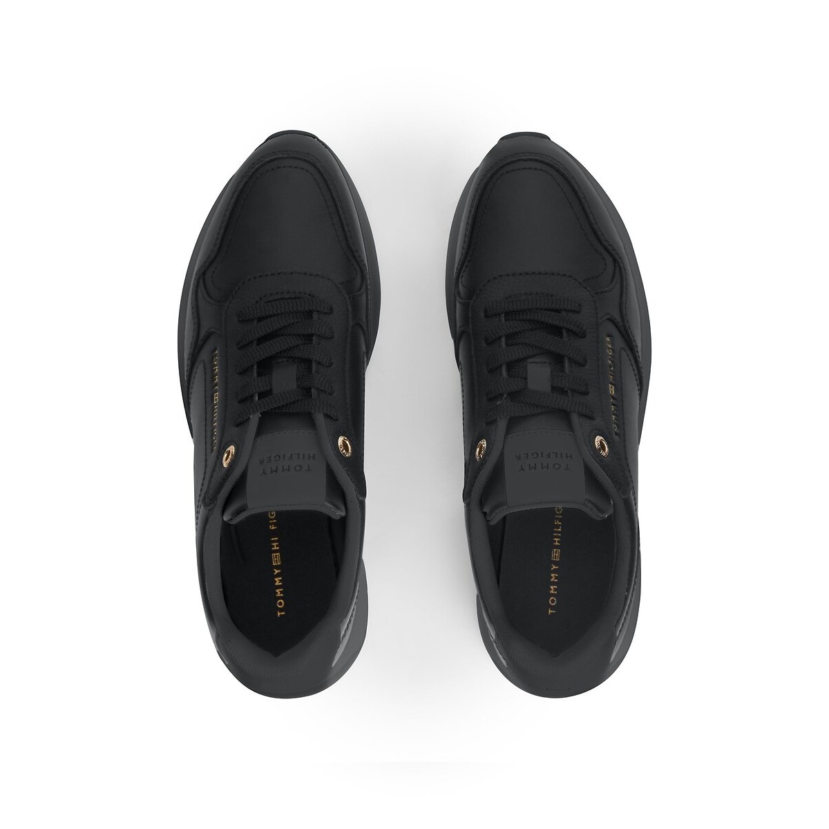 Baskets en cuir RETRO RUNNER noir, TOMMY JEANS