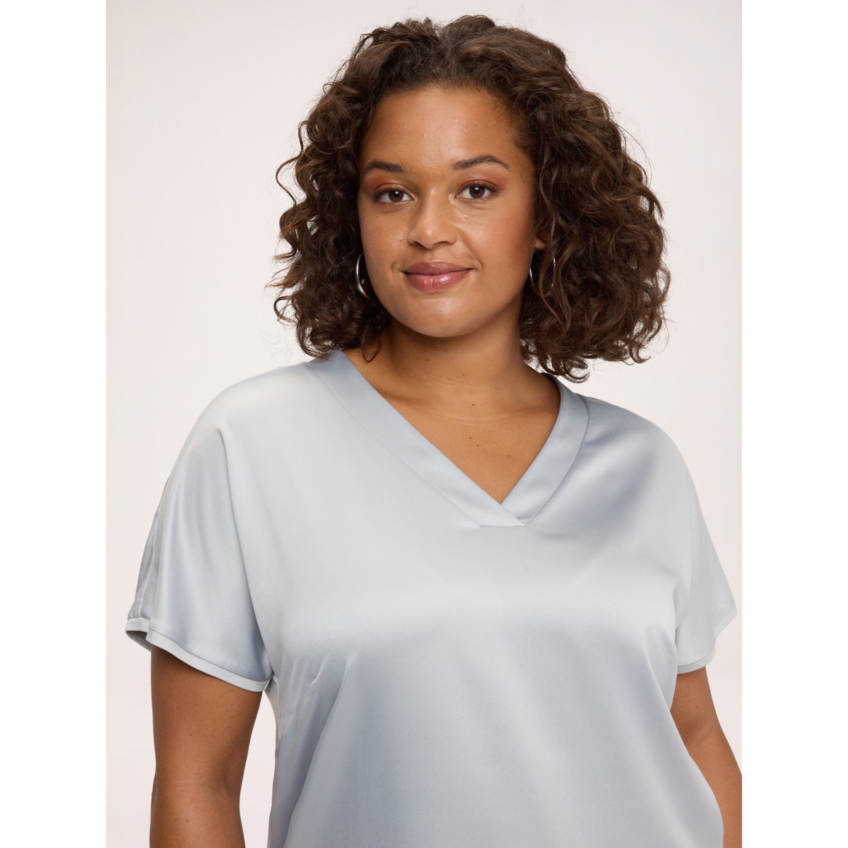 T-shirt bimatière gris, FIORELLA RUBINO
