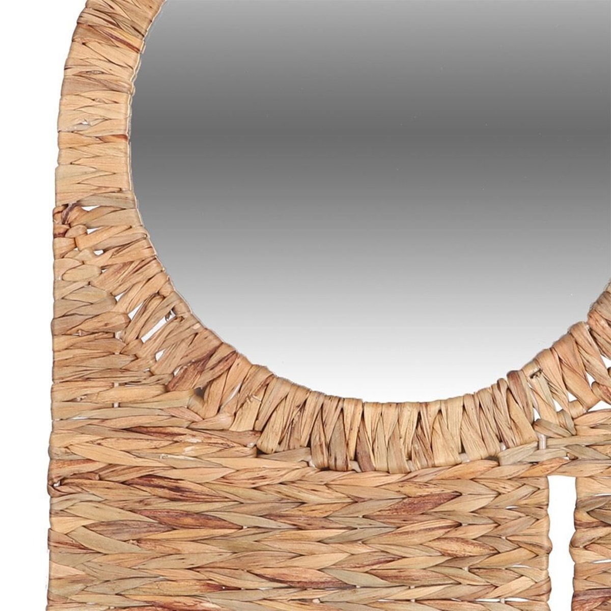 Miroir boho jacinthe d'eau petit modèle beige, DECORATIE