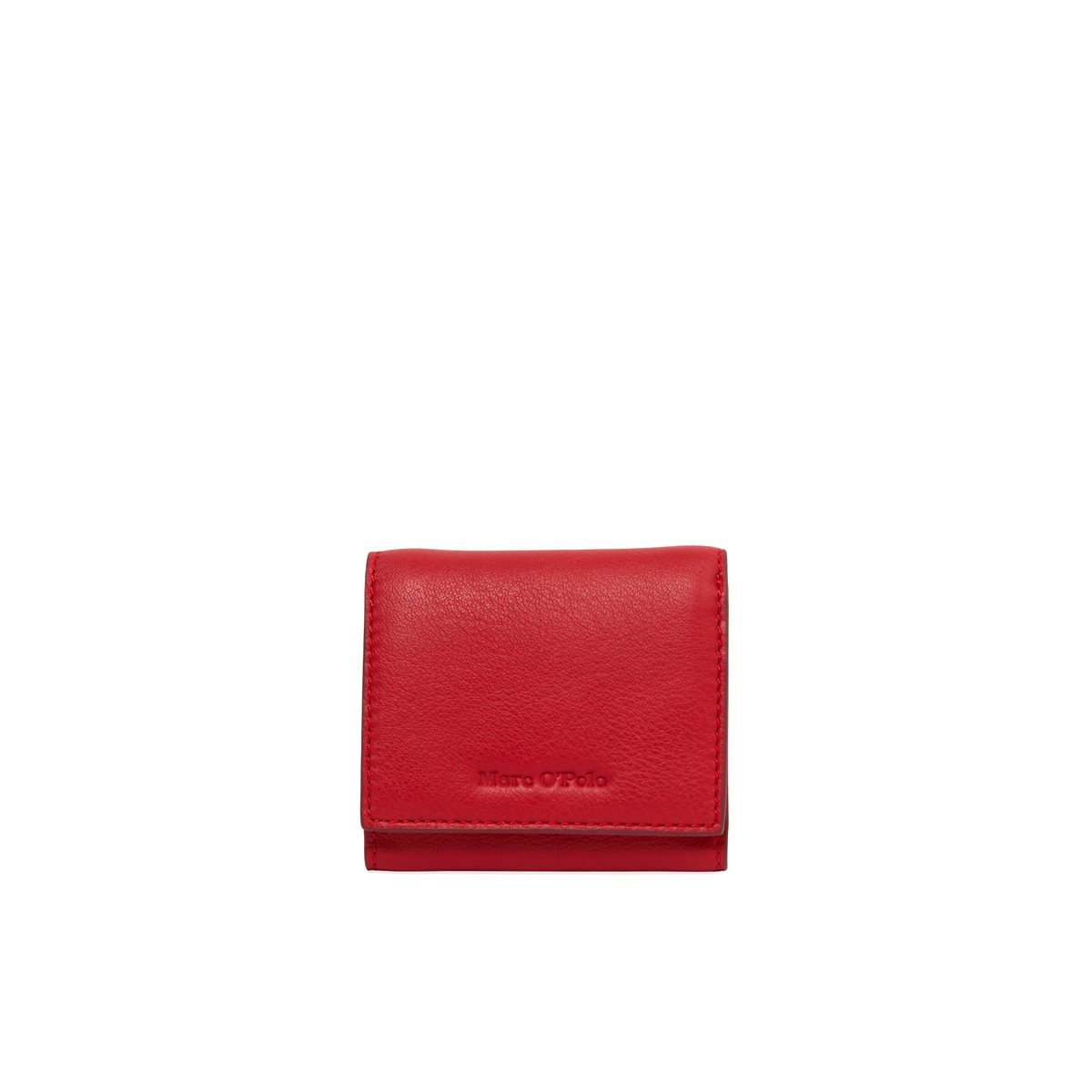 Porte-monnaie combiné modèle Judis en cuir de vache grainé rouge, MARC O'POLO
