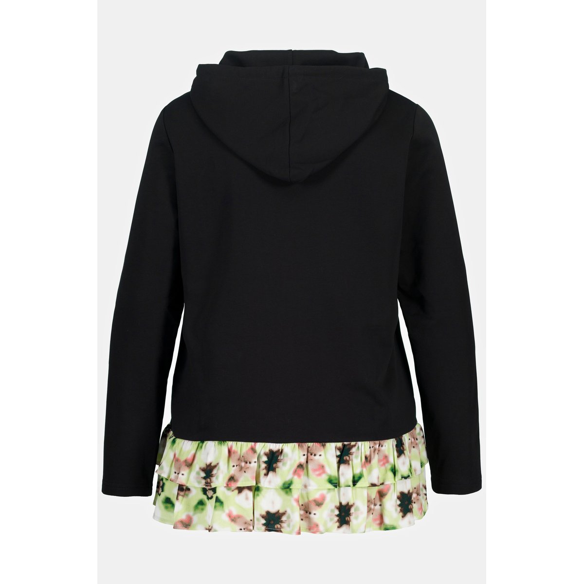 Sweat à capuche, effet superposé, ligne en A noir, ULLA POPKEN