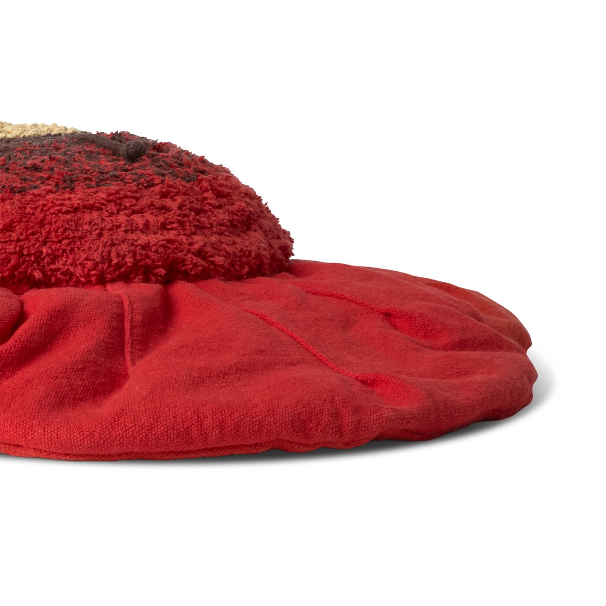Coussin de sol Coquelicot PETALS & PALS rouge, grain de café, miel, naturel, vert monstera, grain de café, LORENA CANALS