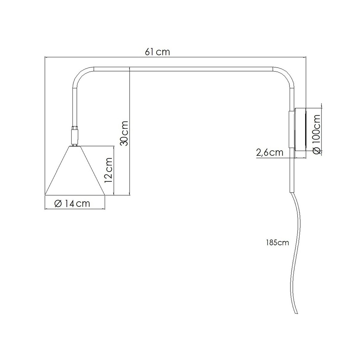 Applique murale Blanc E14 1 Nox blanc, EDEN