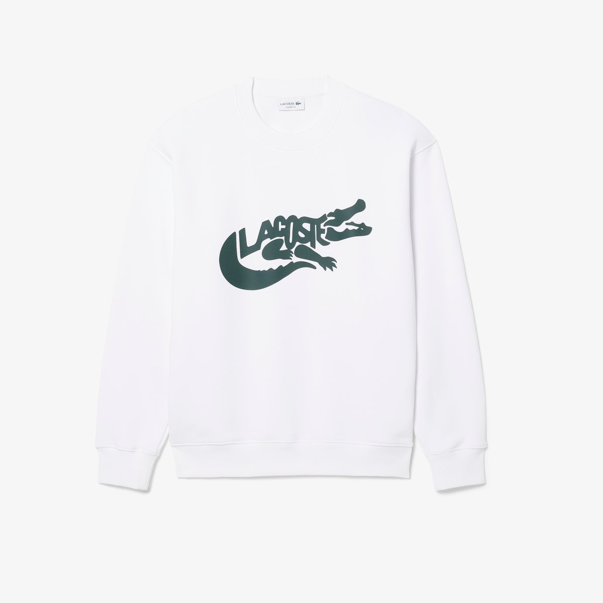 Sweatshirt coton fabriqué en France blanc-001, LACOSTE