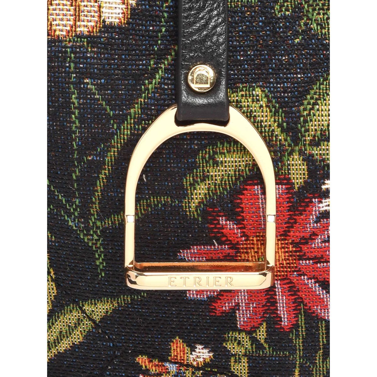Sac porté épaule Altesse jacquard noir, ETRIER