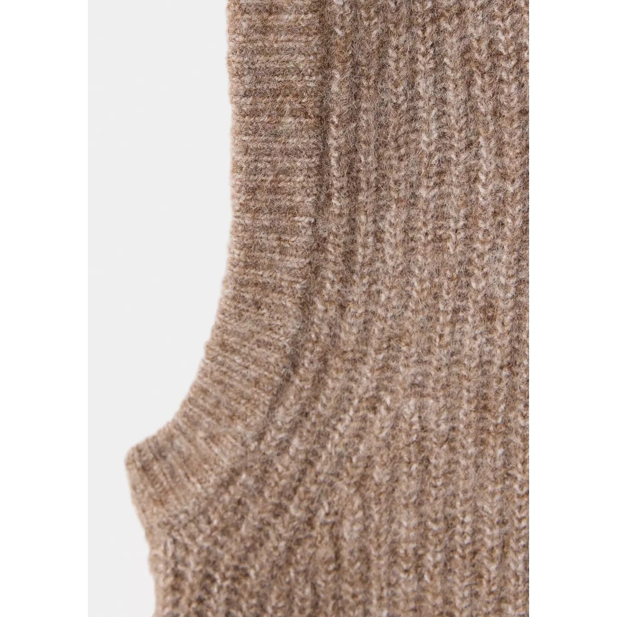 Pull-over maille volants marron moyen, MANGO KIDS