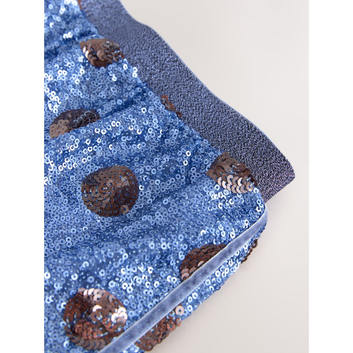 Jupe à sequins tache bleue/brun chocolat, NEXT