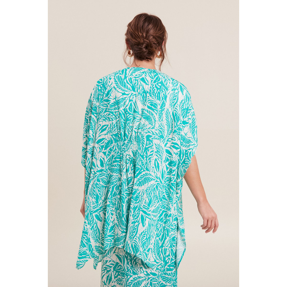 Kimono dos smocké vert émeraude, BREAL