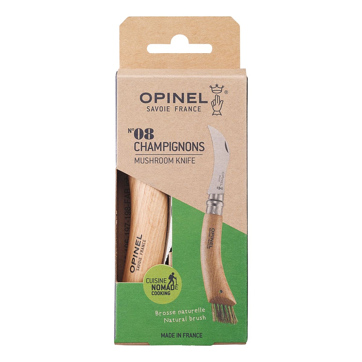 Couteau d'office Cuisine Nomade champignon marron, OPINEL