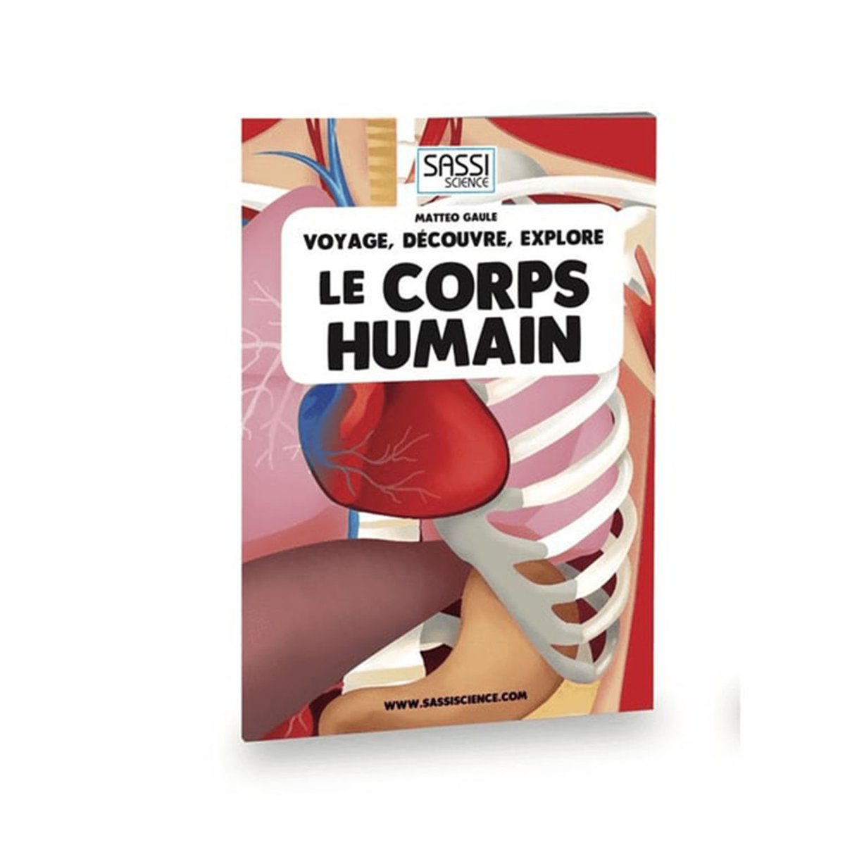Puzzle & Livre - Voyagez, découvrez, explorez, Le corps humain bleu, SASSI
