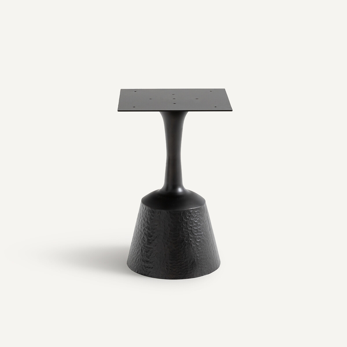 Base de mesa de hierro martillado, Leor café tostado, AM.PM
