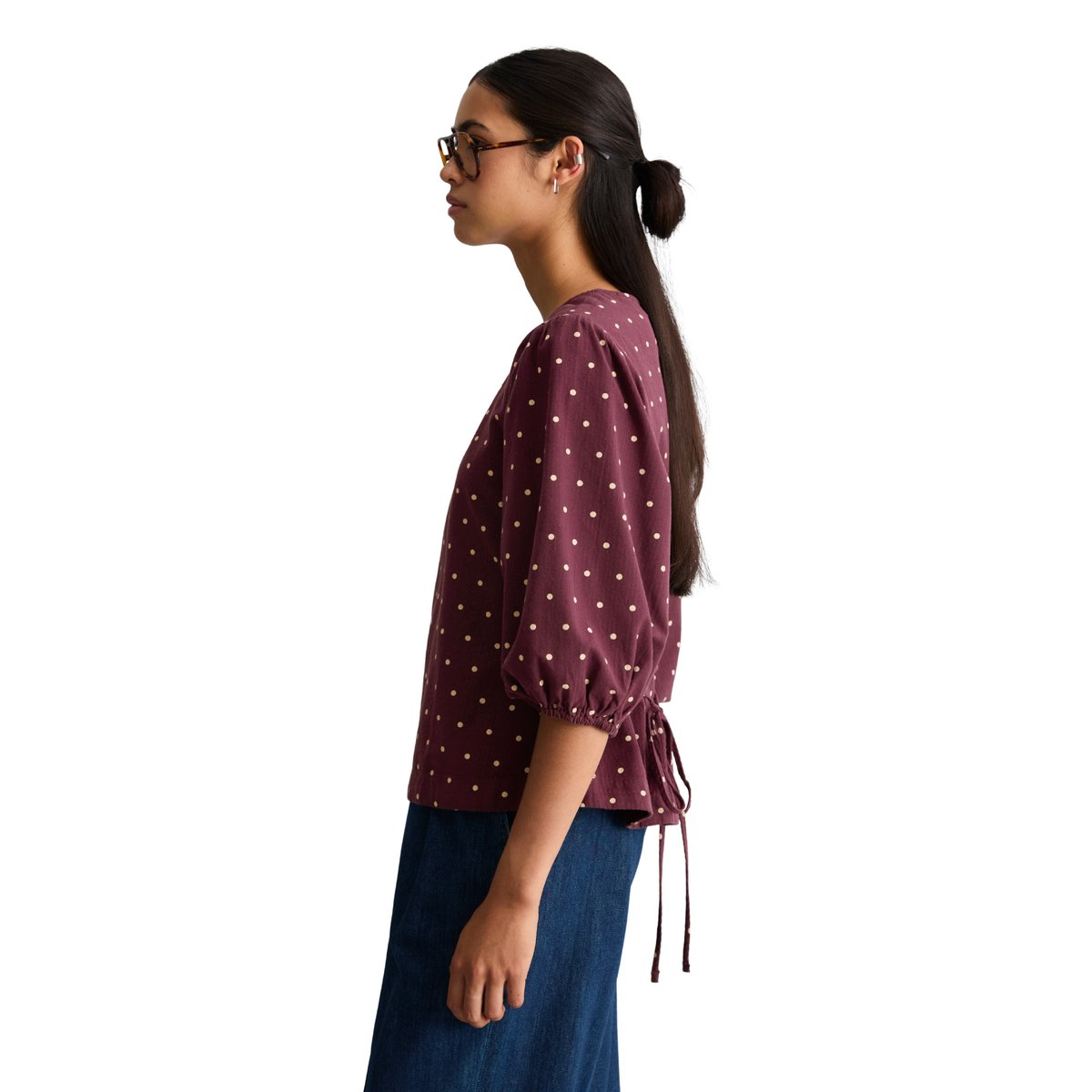 Chemisier en seersucker, coupe classique en pur coton bio rouge, MARC O’POLO DENIM