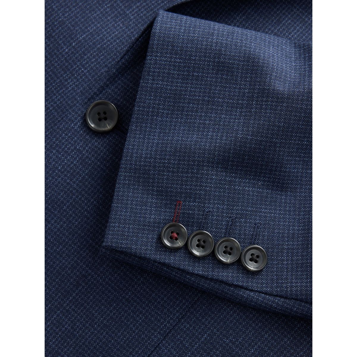 Veste de costume regular texture pied-de-puce bleu marine, NEXT
