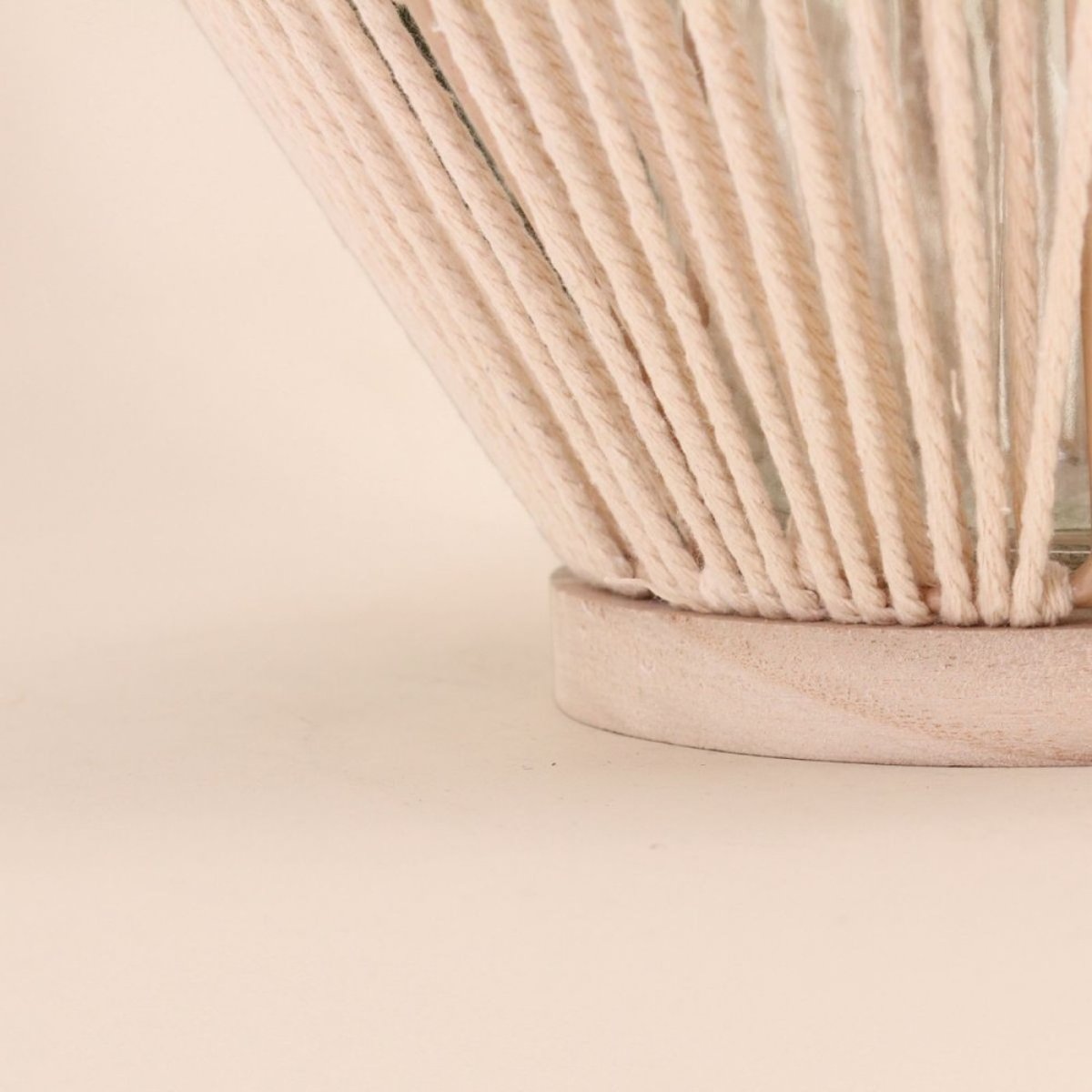 Lanterne en corde 33cm beige, ORNAMI