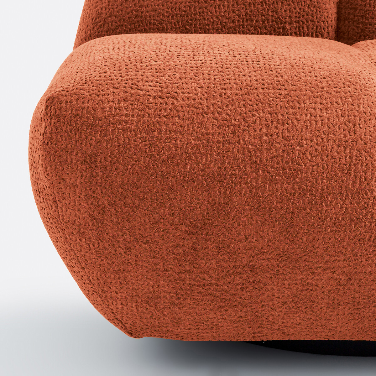 Sillón giratorio, tela con relieve, Nuria terracota, LA REDOUTE INTERIEURS