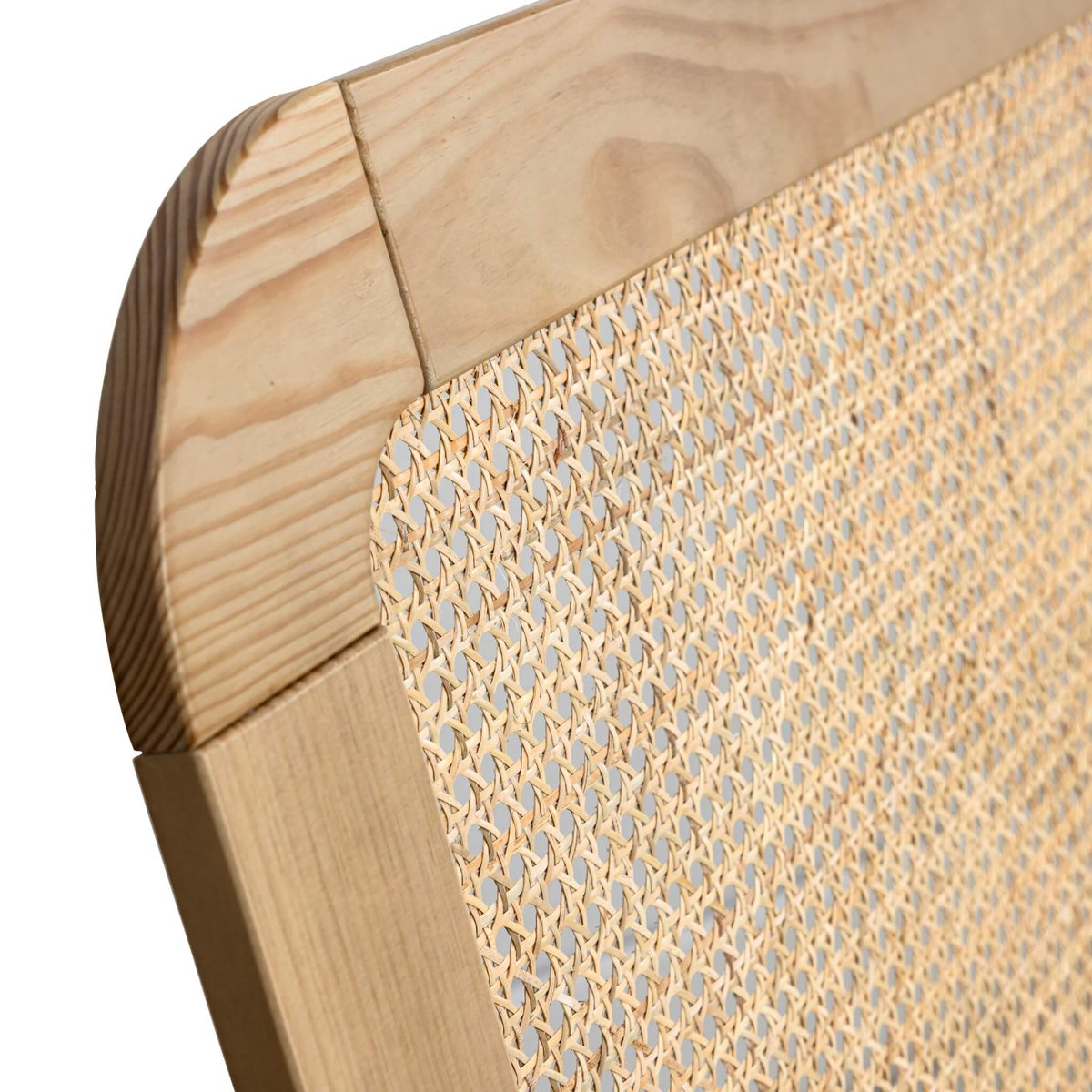 Tête de lit en cannage et bois - Smoothcloud bois naturel, TERRE DE NUIT