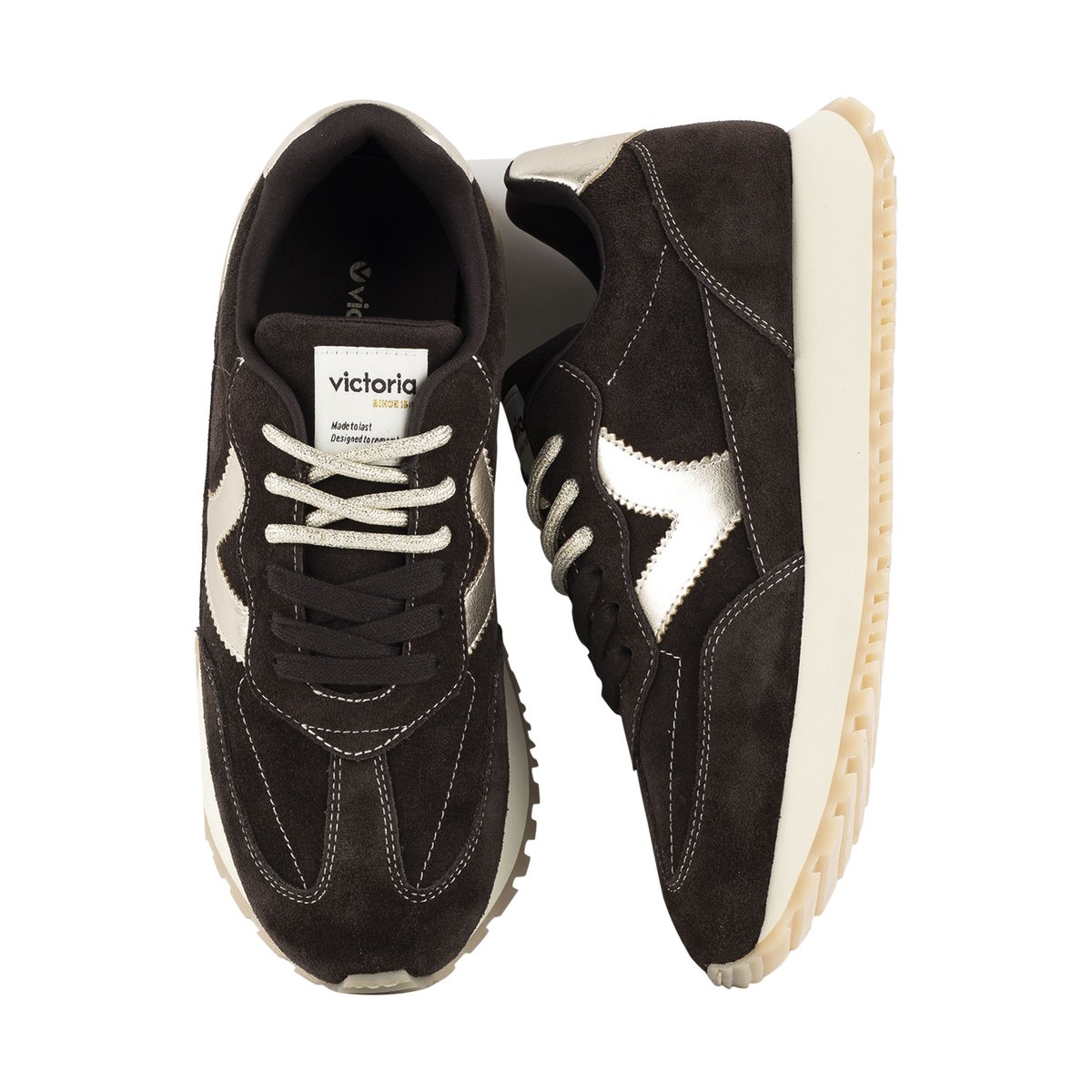 Basket Basse Cuir marron, VICTORIA