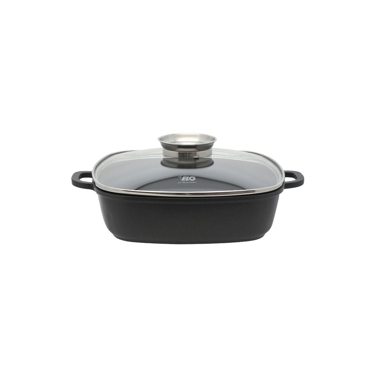 Cocotte 28 x 28 cm en fonte aluminium antiadhésive 3,6 L ALUCAST noir, ELO