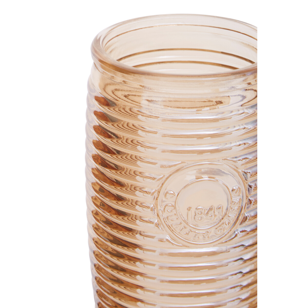 Set of 4 Ribbed Tumbler Glasses gold-coloured, SO'HOME