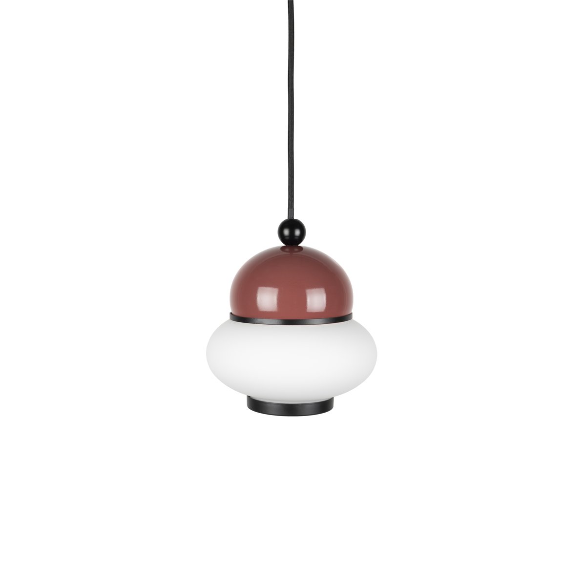 Suspension en verre vintage, D.26 rouge, ZUIVER