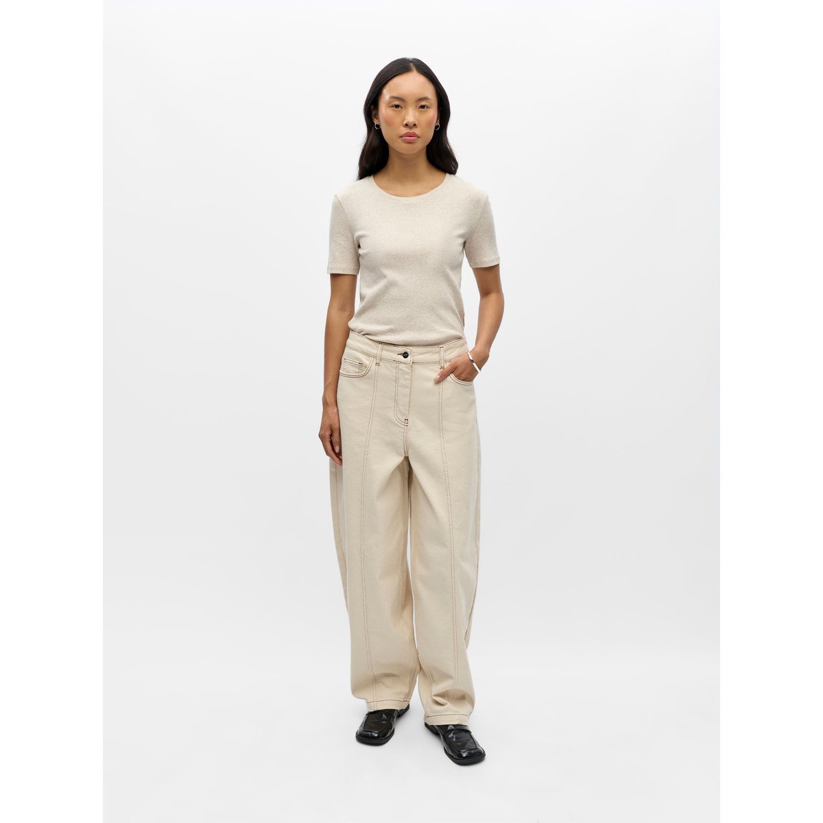 Jean beige - beige denim1, OBJECT