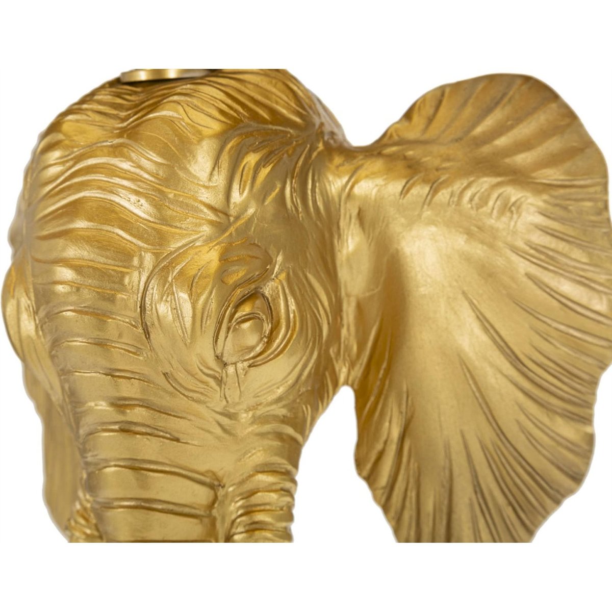 Lampe à poser éléphant socle en fer GLAM doré et noir, RECOLLECTION