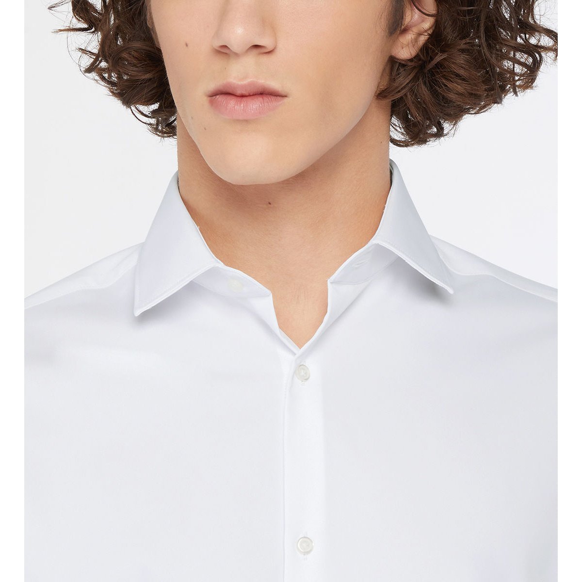 Chemise droite stretch htech blanc, GALERIES LAFAYETTE