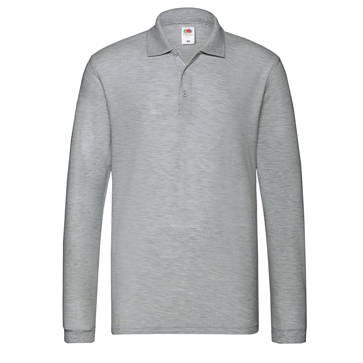 Polo PREMIUM gris clair chiné, FRUIT OF THE LOOM