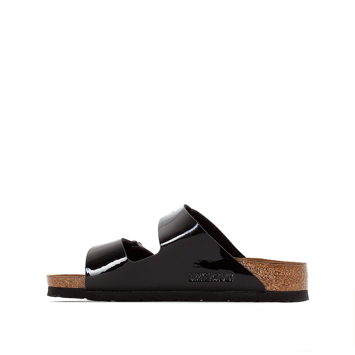 Mules double bride ARIZONA noir verni, BIRKENSTOCK