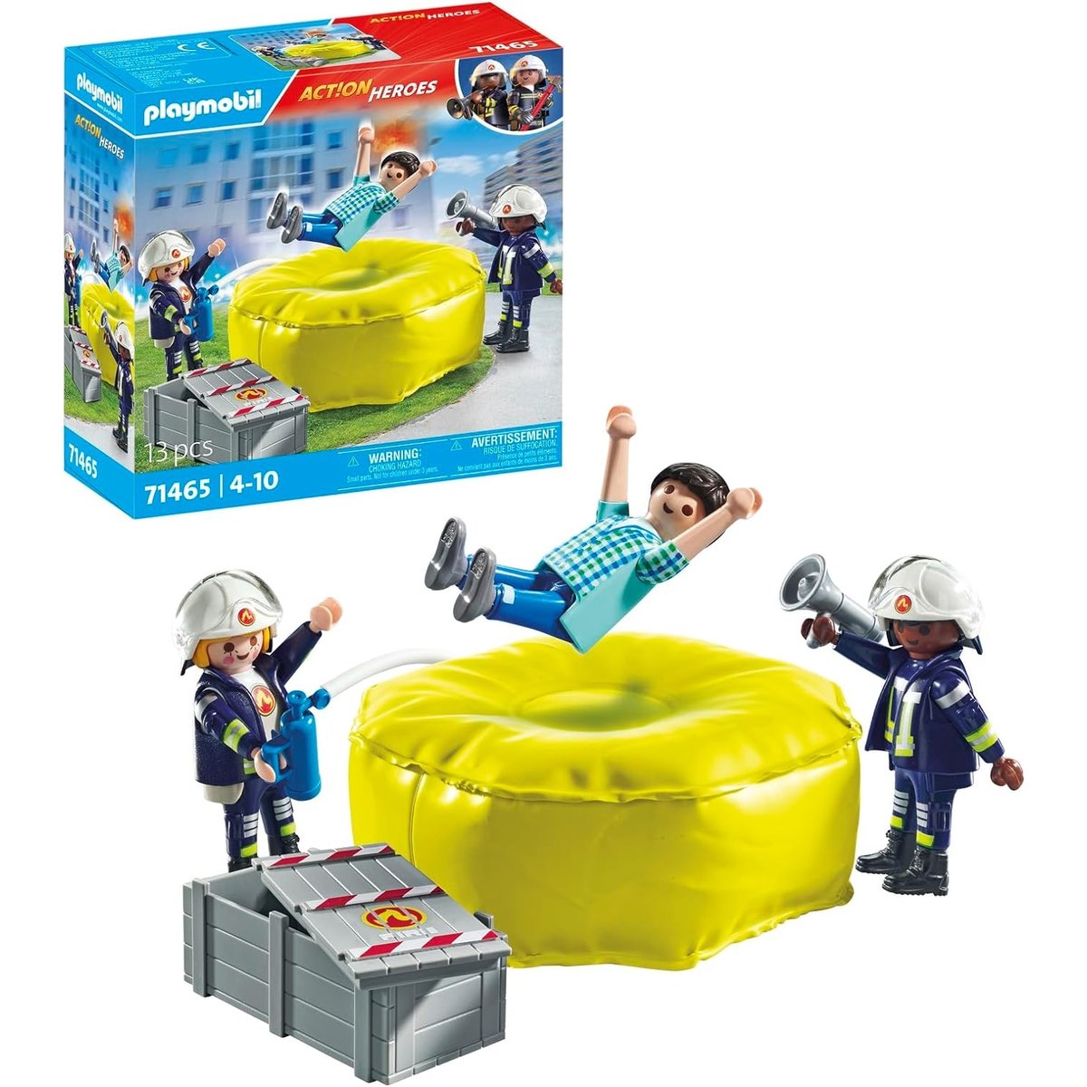 Pompiers avec coussin de sauvetage pompiers avec coussin de sauvetage, PLAYMOBIL