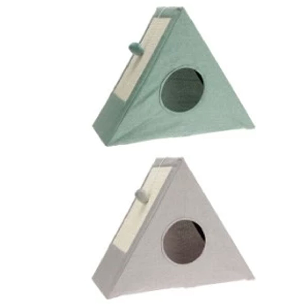 Set de 2 paniers pour chat pliables 51x25x40cm gris, WADIGA