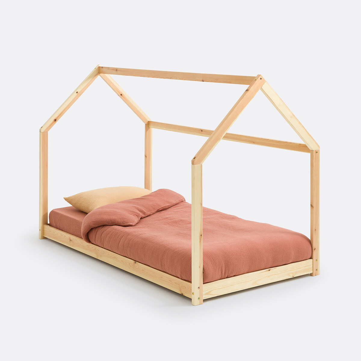 Lit cabane en pin massif avec sommier, Archi naturel, LA REDOUTE INTERIEURS