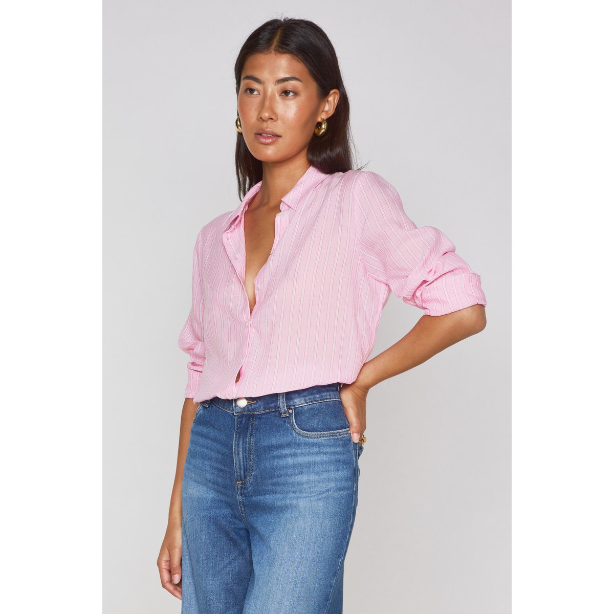 Chemise CARLA en lin rose, Maison 123