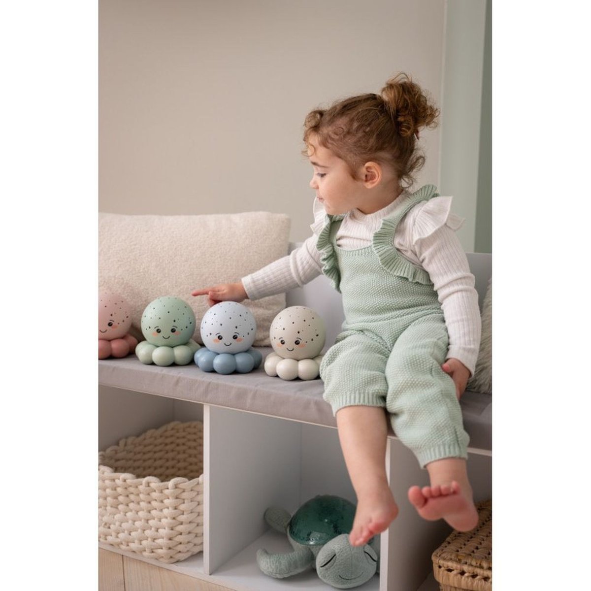 Veilleuse bébé projection plafond Pieuvre Twinkles To Go Gris gris, CLOUD B