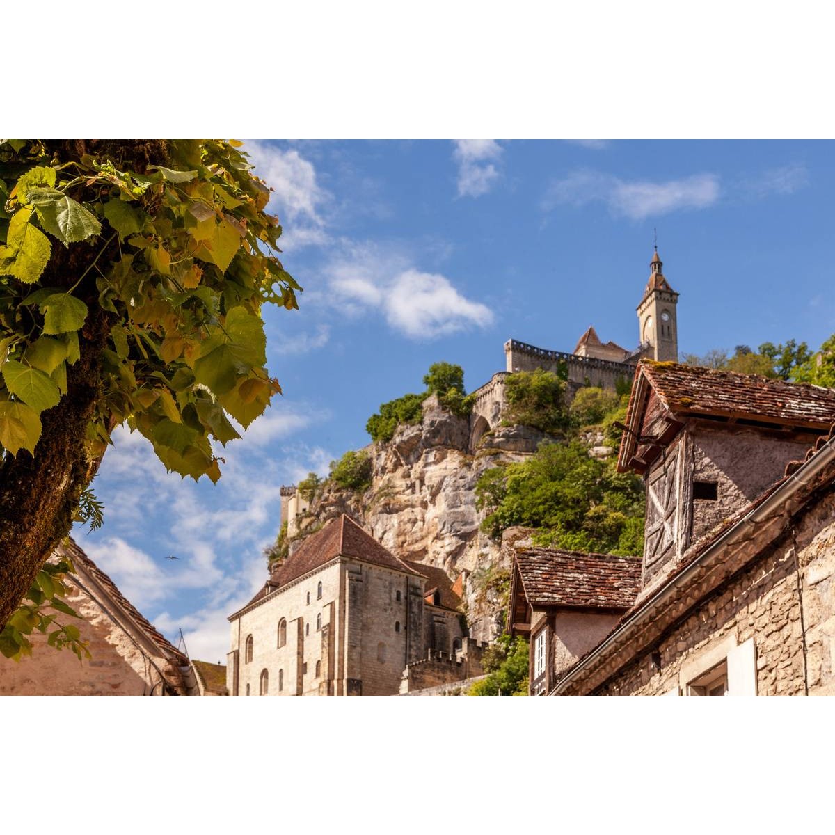 Tableau Mural Rocamadour Village CLASSIQUE INTEMPOREL tableau en verre synthétique, CEANOTHE