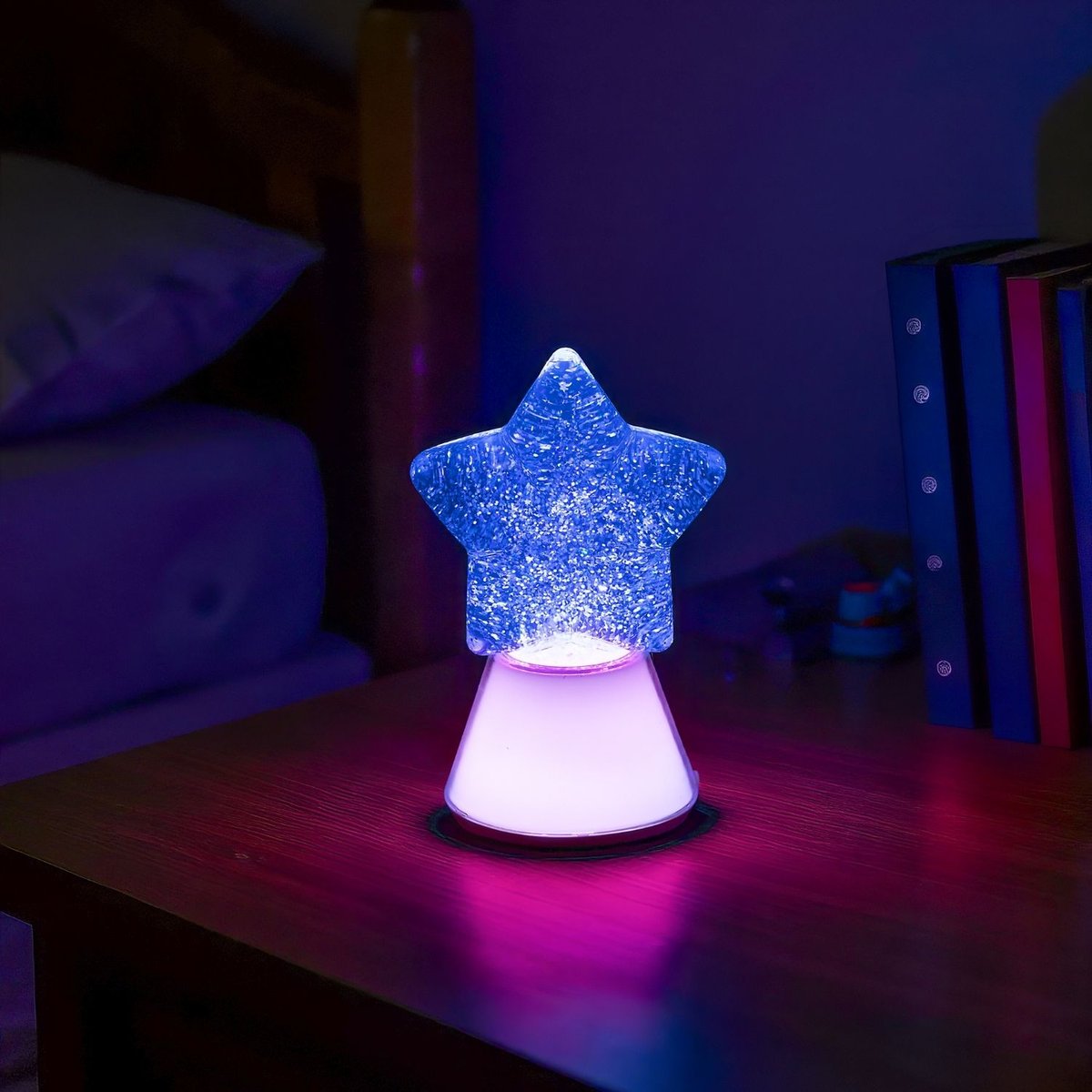 Lampe à paillettes blanc, LITTLE L