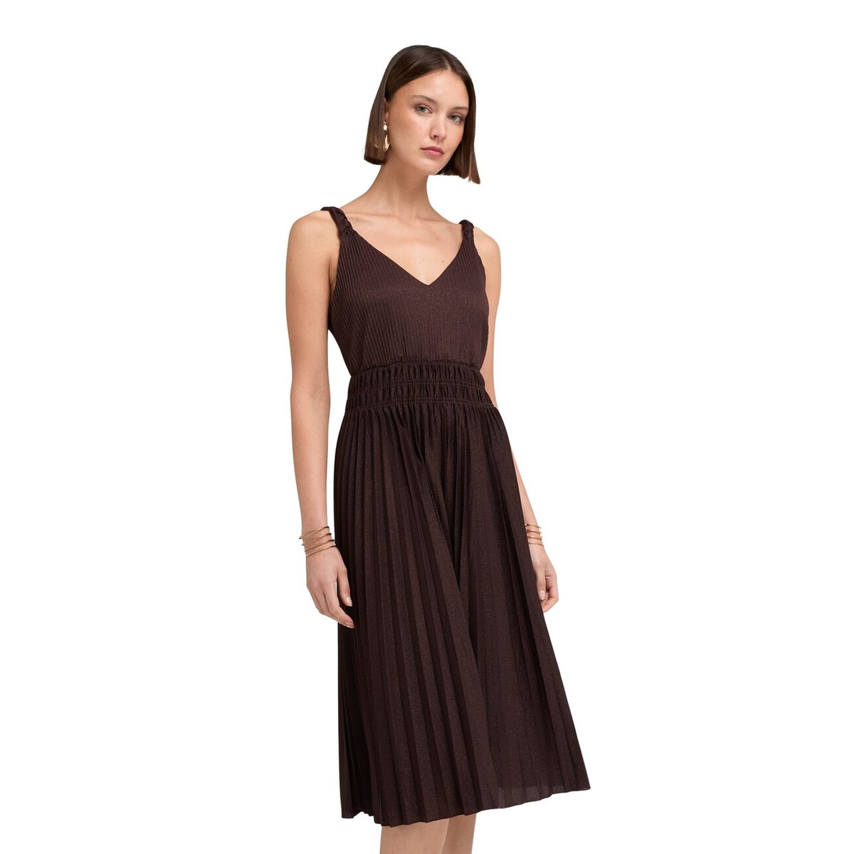 Robe côtelée marron, MOTIVI