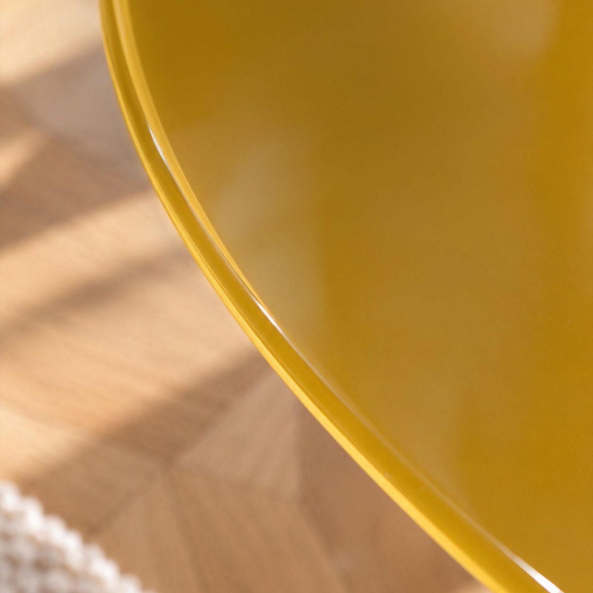 Table basse Ø80cm, ELOA jaune, NOW'S HOME