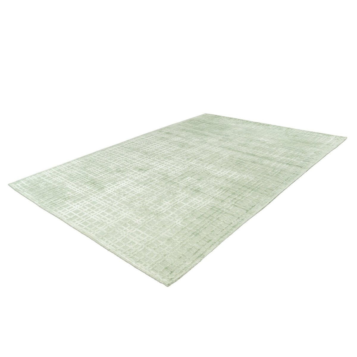 Tapis rectangulaire en viscose, KARMA vert menthe, RECOLLECTION