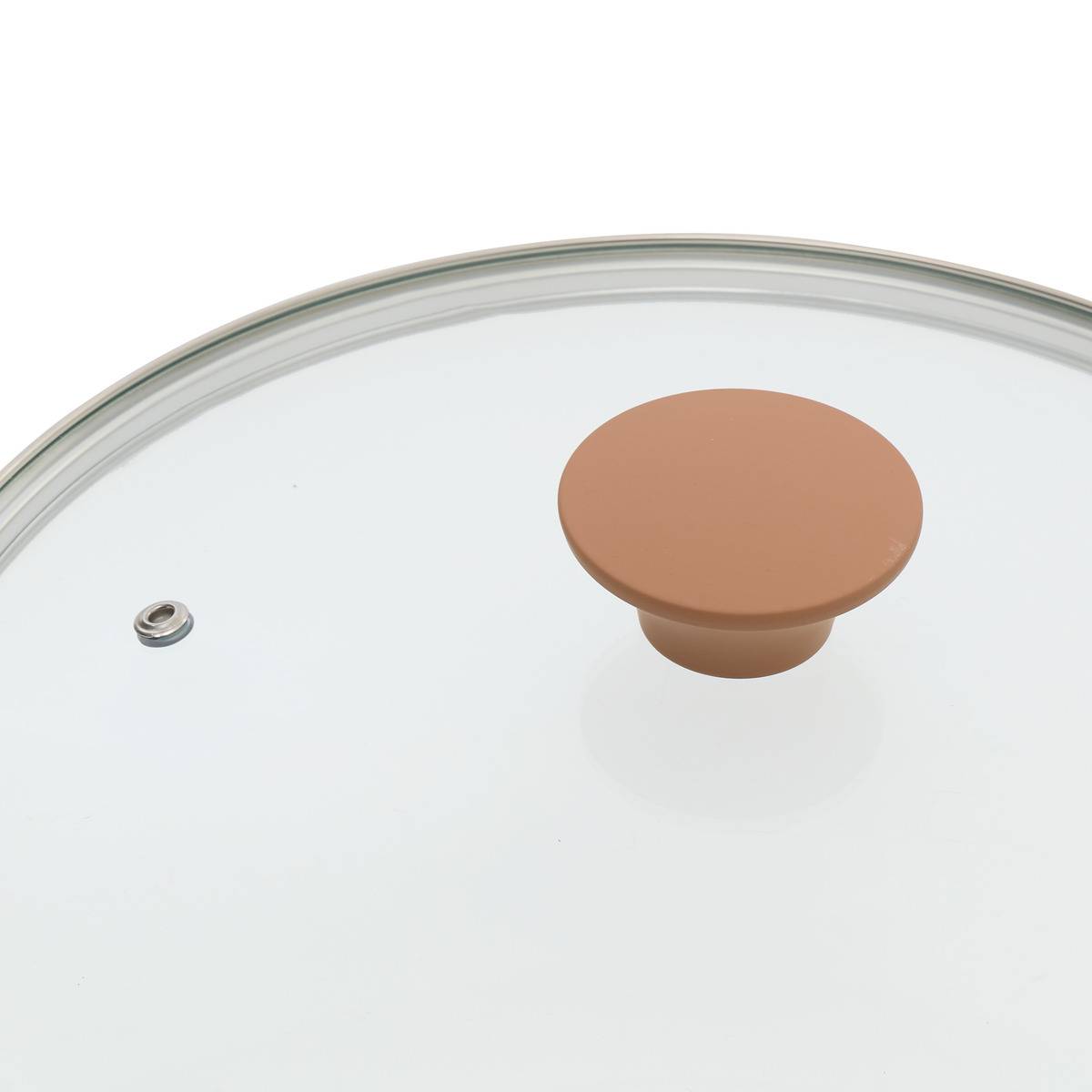 Sauteuse ronde avec couvercle en verre TOSCANE terracotta, 5FIVE SIMPLY SMART